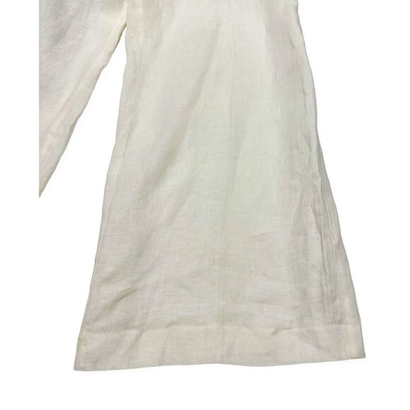 NILI LOTAN Esmae Linen Wide-leg Pants In White, Size M, New with tag‎ - Picture 14 of 16